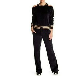 C&C california Black Gold velour Track pants S